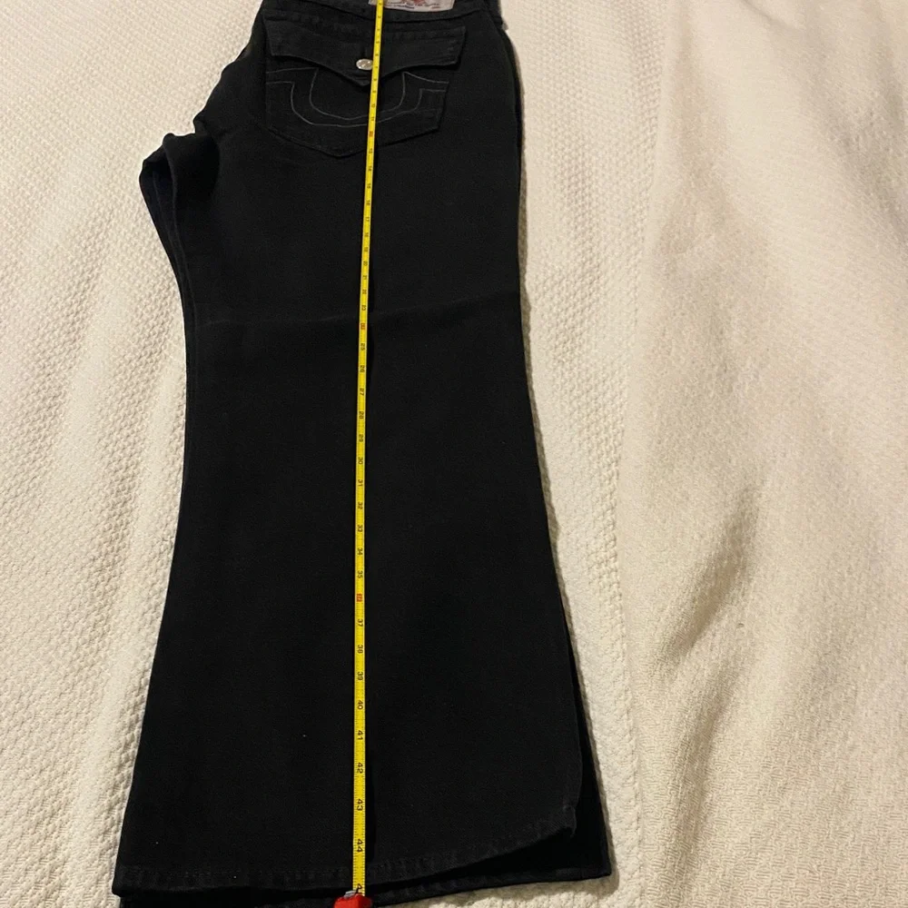 True Religion Men's Dark Jeans with Gold Button